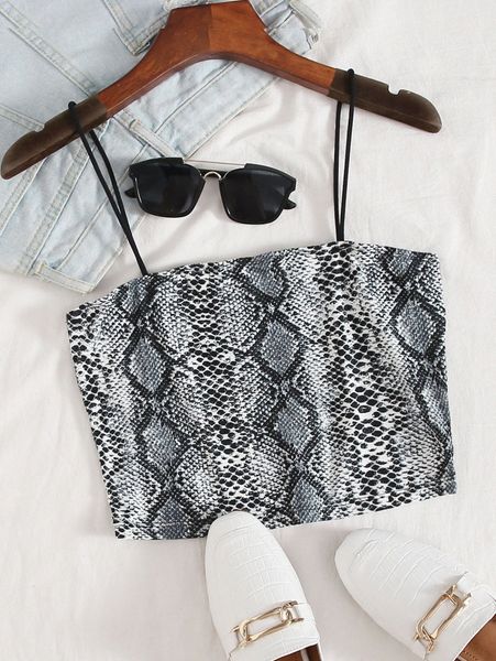 snakeskin print crop cami q8pl#, White
snakeskin print crop cami q8pl#, White