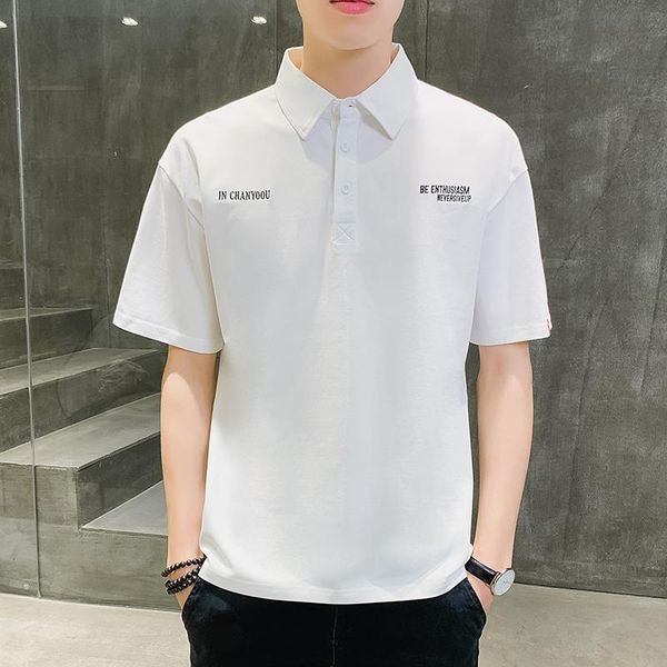 men's t-shirts tfetters 2021 korean stlye black t-shirt men solid color business tshirt man short sleeve turn-down collar casual, White;black
men's t-shirts tfetters 2021 korean stlye black t-shirt men solid color business tshirt man short sleeve turn-down collar casual, White;black