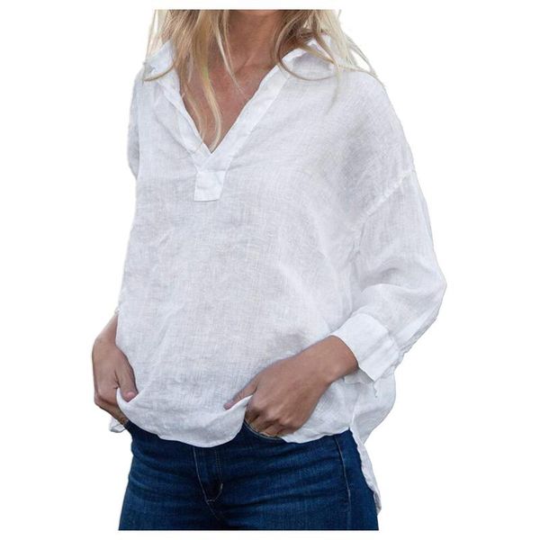 women's blouses & shirts womens cotton linen long sleeve v neck loose fit pullover blouse solid color casual plus size clothing, White
women's blouses & shirts womens cotton linen long sleeve v neck loose fit pullover blouse solid color casual plus size clothing, White