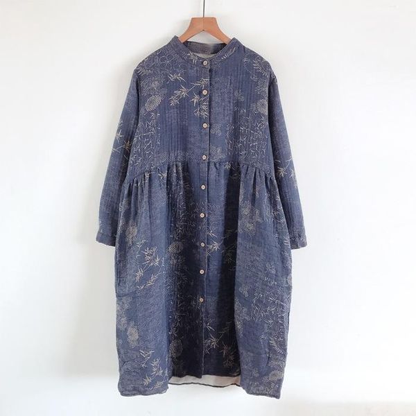 literary spring 2021 ink printing leaves loose stand collar cotton long sleeve dress casual dresses, Black;gray
literary spring 2021 ink printing leaves loose stand collar cotton long sleeve dress casual dresses, Black;gray