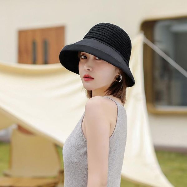 wide brim hats magic tape panama women straw hat empty 2021 women's summer sun protection outdoor sports fishing beach chapeau, Blue;gray
wide brim hats magic tape panama women straw hat empty 2021 women's summer sun protection outdoor sports fishing beach chapeau, Blue;gray