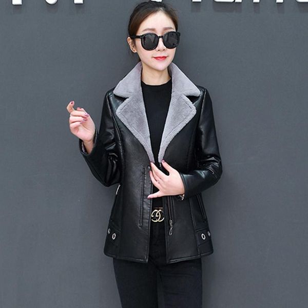 women's leather & faux velvet warm jacket women winter 2021 black coat business office outerwear korean fashion clothing veste femme hi
women's leather & faux velvet warm jacket women winter 2021 black coat business office outerwear korean fashion clothing veste femme hi