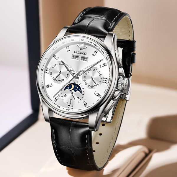wristwatches oupinke siliver men automatic watch moon phase luxury mechanical wristwach sapphire glass 50m waterproof mens watches 3189, Slivery;brown
wristwatches oupinke siliver men automatic watch moon phase luxury mechanical wristwach sapphire glass 50m waterproof mens watches 3189, Slivery;brown