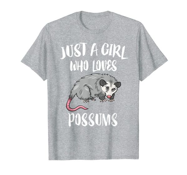 just a girl who loves possums animal gift t-shirt, White;black 
just a girl who loves possums animal gift t-shirt, White;black