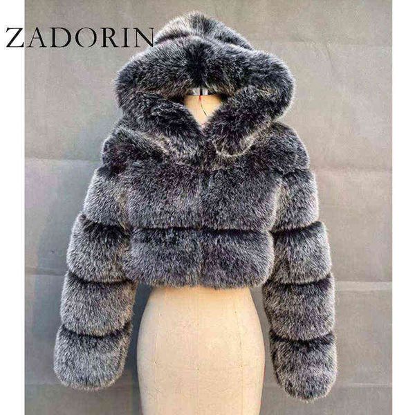 zadorin furry cropped faux fur coats and jackets women fluffy coat with hooded winter fur jacket manteau femme 220112, Black
zadorin furry cropped faux fur coats and jackets women fluffy coat with hooded winter fur jacket manteau femme 220112, Black