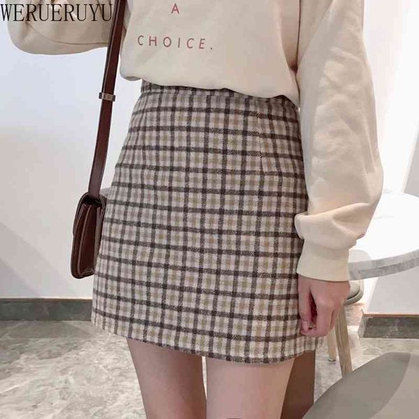 werueruyu skirts women retro plaid winter mini skirt a-line high waist students fashion girls female stylish fit 210608, Black
werueruyu skirts women retro plaid winter mini skirt a-line high waist students fashion girls female stylish fit 210608, Black