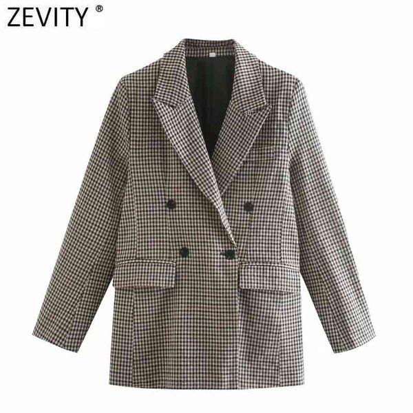 zevity women vintage plaid print double breasted blazer coat office ladies long sleeve outwear suits autumn business ct619 210419, White;black
zevity women vintage plaid print double breasted blazer coat office ladies long sleeve outwear suits autumn business ct619 210419, White;black