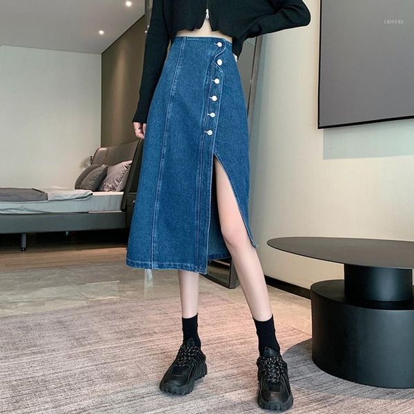 skirts denim skirt retro high waist versatile design niche summer small size was thin split, Black
skirts denim skirt retro high waist versatile design niche summer small size was thin split, Black