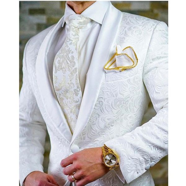 men's suits & blazers spring custom made white jacquard suit for men groom tuxedo terno slim fit 2 piece man blazer prom wedding with p, White;black
men's suits & blazers spring custom made white jacquard suit for men groom tuxedo terno slim fit 2 piece man blazer prom wedding with p, White;black