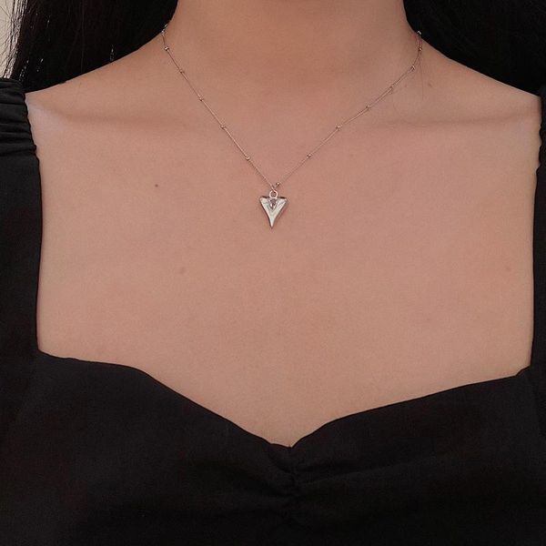 elegant simple heart pendant necklace thin chain necklaces for women trendy neck korean style jewellery, Silver
elegant simple heart pendant necklace thin chain necklaces for women trendy neck korean style jewellery, Silver