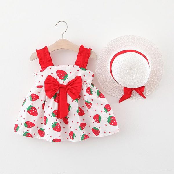 girl's dresses 2piece summer outfit born baby girl clothes cute strawberry print sleeveless bowknot princess dress+sunhat toddler, Red;yellow
girl's dresses 2piece summer outfit born baby girl clothes cute strawberry print sleeveless bowknot princess dress+sunhat toddler, Red;yellow
