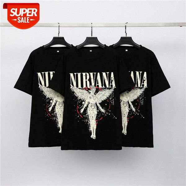 street nirvana angel print dark retro oversize loose short-sleeved t-shirt for men and women #q17x, White;black
street nirvana angel print dark retro oversize loose short-sleeved t-shirt for men and women #q17x, White;black