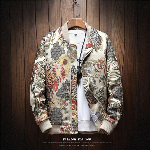 men's jackets retro embroidery jacket vogue boutique hip hop streetwear large size stand collar bomber, Black;brown
men's jackets retro embroidery jacket vogue boutique hip hop streetwear large size stand collar bomber, Black;brown