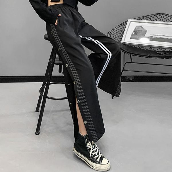 women's pants & capris black elastic waist wide leg pant korean fashion casual trouser women loose solid hip hop pocket soft sweatpant, Black;white
women's pants & capris black elastic waist wide leg pant korean fashion casual trouser women loose solid hip hop pocket soft sweatpant, Black;white