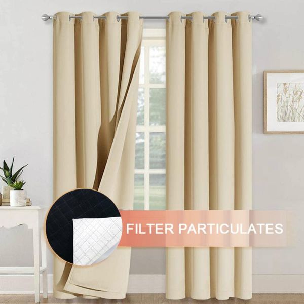 curtain 4 layers 100% blackout soundproof insulated effectively filter pollutants window drape bedroom 132*241cm & drapes
curtain 4 layers 100% blackout soundproof insulated effectively filter pollutants window drape bedroom 132*241cm & drapes