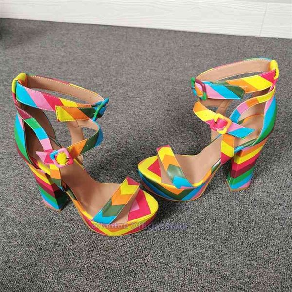 sandal summer rainbow cape colored narrow ankle band chunky sandals with elegant women's high heels strapped buckle shoe designer, Black
sandal summer rainbow cape colored narrow ankle band chunky sandals with elegant women's high heels strapped buckle shoe designer, Black