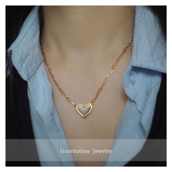 chains fashion letter stainless steel gold chain heart-shaped pendant necklace for woman clavicle sweater hip hop jewelry, Silver
chains fashion letter stainless steel gold chain heart-shaped pendant necklace for woman clavicle sweater hip hop jewelry, Silver