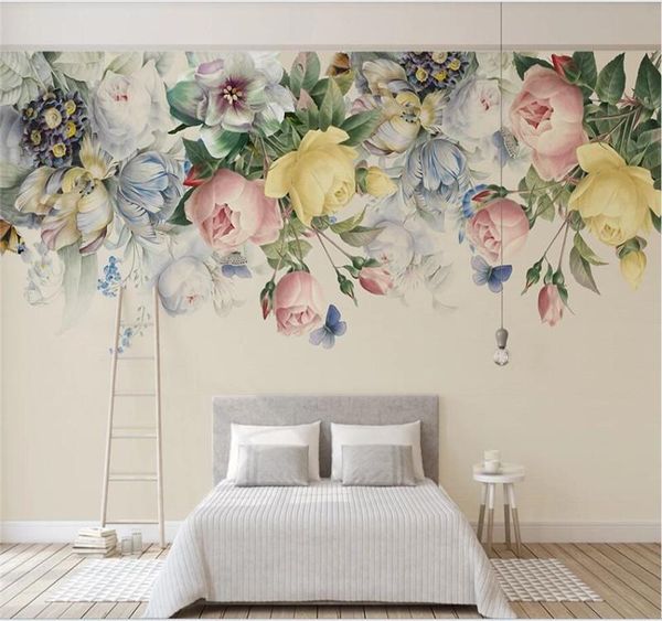 large custom mural hand-painted retro rose tv background wall wallpaper covering wallpapers
large custom mural hand-painted retro rose tv background wall wallpaper covering wallpapers