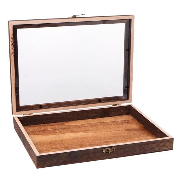 decorative objects & figurines 1pc wooden specimen box simple storage clamshell type with transparent glass
decorative objects & figurines 1pc wooden specimen box simple storage clamshell type with transparent glass
