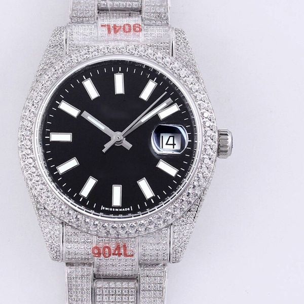 full diamond mens watches automatic mechanical watch 41mm stainless steel strap sapphire mirror 2824 movement waterproof classic ice blue wr, Slivery;brown
full diamond mens watches automatic mechanical watch 41mm stainless steel strap sapphire mirror 2824 movement waterproof classic ice blue wr, Slivery;brown