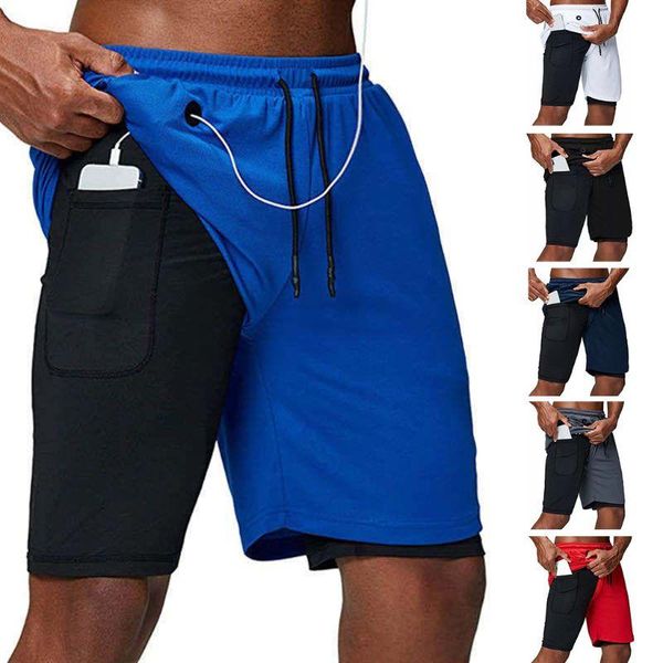 men 2-in-1 workout running shorts gym yoga sport compression tight pants pocket u50c men's, White;black
men 2-in-1 workout running shorts gym yoga sport compression tight pants pocket u50c men's, White;black
