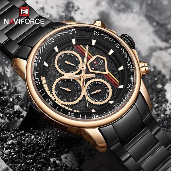 wristwatches naviforce men's watches business creative waterproof clock stainless steel quartz wristwatch relogio masculino, Slivery;brown
wristwatches naviforce men's watches business creative waterproof clock stainless steel quartz wristwatch relogio masculino, Slivery;brown