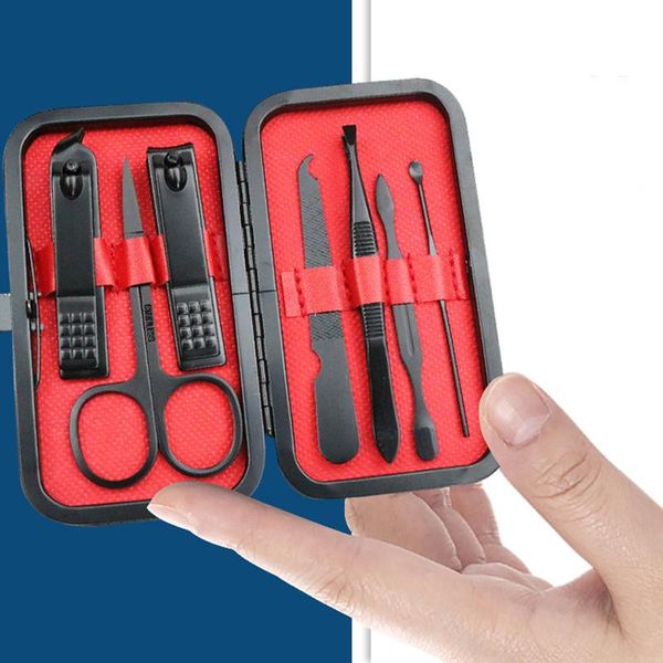 nail art kits 7 pcs/set suit fingernail agnail accessories manicure tools set knife black clippers scissors beauty
nail art kits 7 pcs/set suit fingernail agnail accessories manicure tools set knife black clippers scissors beauty