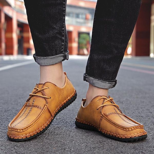 dress shoes 2021 summer men's leather casual fashion male flats men flat heel sneakers boots zapatos hombre formal, Black
dress shoes 2021 summer men's leather casual fashion male flats men flat heel sneakers boots zapatos hombre formal, Black