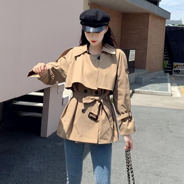 women's trench coats spring autumn women long coat khaki fashion pockets double breasted with belt business outerwear, Tan;black
women's trench coats spring autumn women long coat khaki fashion pockets double breasted with belt business outerwear, Tan;black