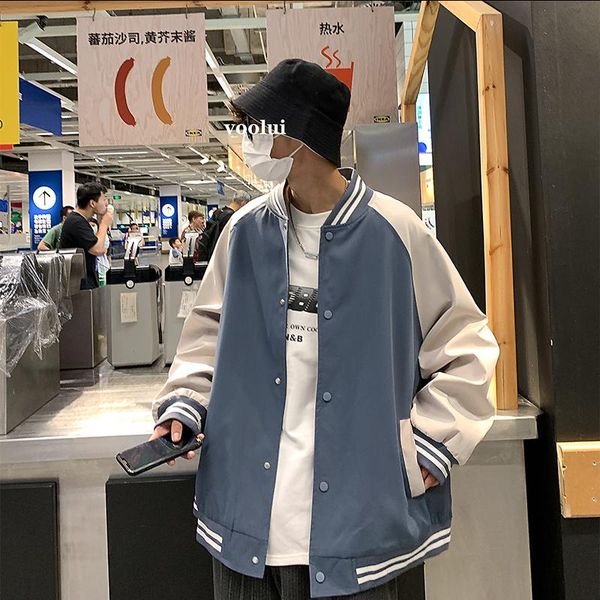 men's jackets spring and autumn patchwork color matching jacket harajuku college style bomber baseball 4 colors, Black;brown
men's jackets spring and autumn patchwork color matching jacket harajuku college style bomber baseball 4 colors, Black;brown
