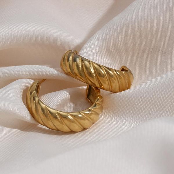 hoop & huggie tarnish chunky croissant gold earrings for women ladies street style stainless steel jewelry hiphop earring, Golden;silver
hoop & huggie tarnish chunky croissant gold earrings for women ladies street style stainless steel jewelry hiphop earring, Golden;silver
