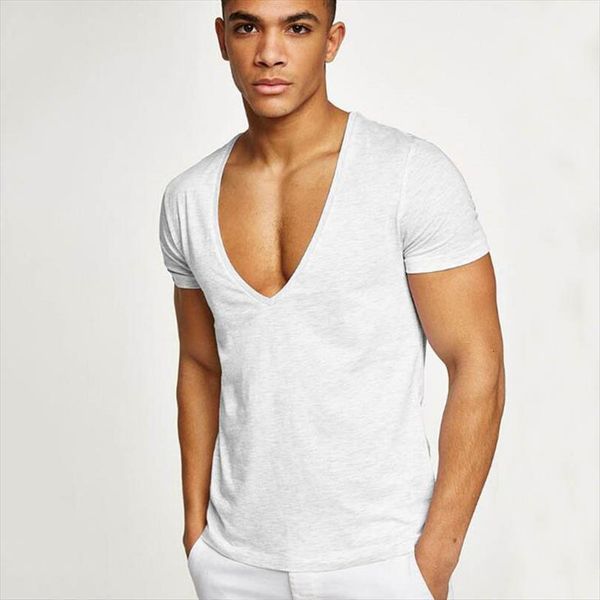 summer casual deep v neck men t shirt short sleeve male low cut invisible undershirt scoop hem slim fit tee, White;black
summer casual deep v neck men t shirt short sleeve male low cut invisible undershirt scoop hem slim fit tee, White;black