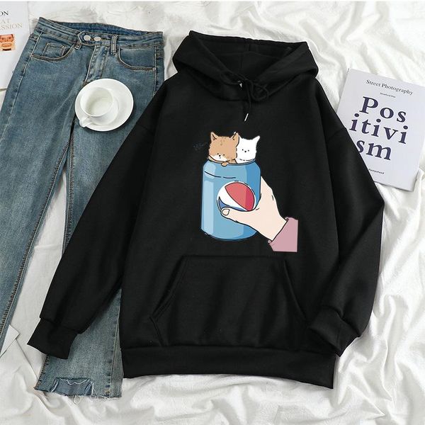 men's hoodies & sweatshirts kpop kawaii cat printed men/women sweatshirt korean style plus velvet loose casual hoodie streetwear hara, Black
men's hoodies & sweatshirts kpop kawaii cat printed men/women sweatshirt korean style plus velvet loose casual hoodie streetwear hara, Black
