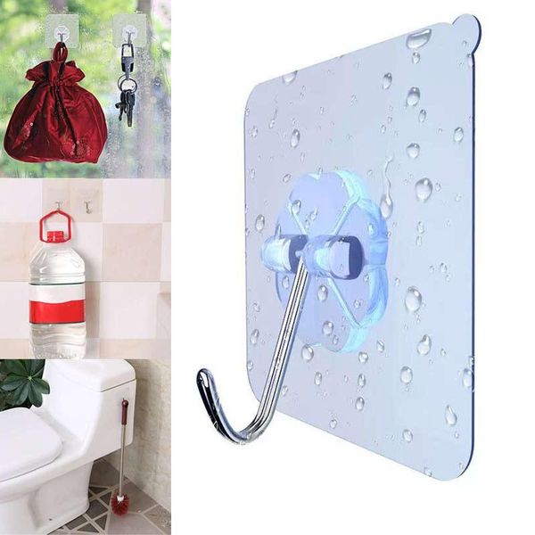 strong adhesive wall hook transparent removable hanger hooks for bathroom kitchen tn99 & rails
strong adhesive wall hook transparent removable hanger hooks for bathroom kitchen tn99 & rails