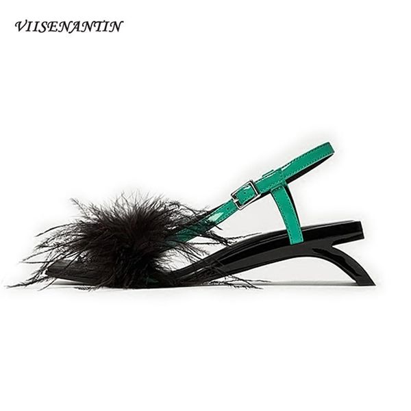 sell feather fur summer cool sandal shoe green wine red squared toe arc heel party sandalias sapatos mujer sandals, Black
sell feather fur summer cool sandal shoe green wine red squared toe arc heel party sandalias sapatos mujer sandals, Black