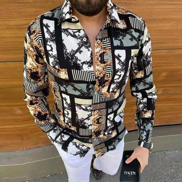 men's casual shirts 2021 royal golden long sleeve shirt men paisley print camisa social masculina manga longa prom party, White;black
men's casual shirts 2021 royal golden long sleeve shirt men paisley print camisa social masculina manga longa prom party, White;black