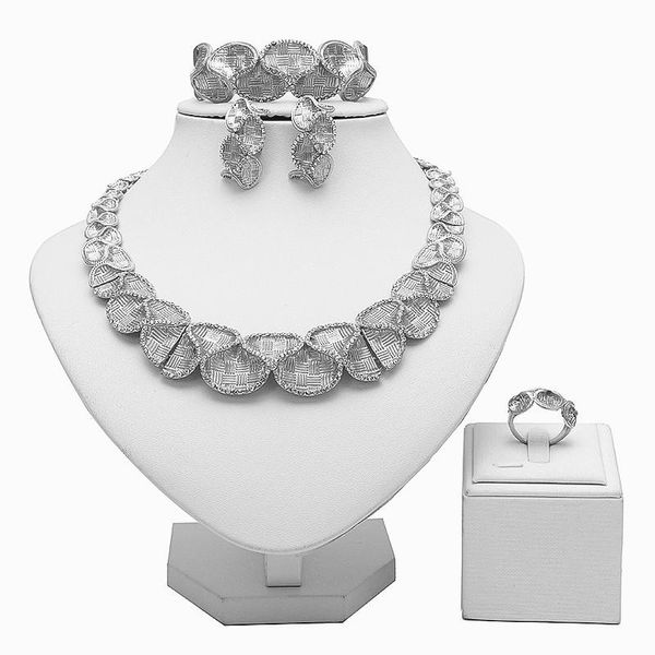 earrings & necklace zuodi nigerian women wedding jewelry set fashion african bridal bijoux wholesale dubai gold designer, Silver
earrings & necklace zuodi nigerian women wedding jewelry set fashion african bridal bijoux wholesale dubai gold designer, Silver