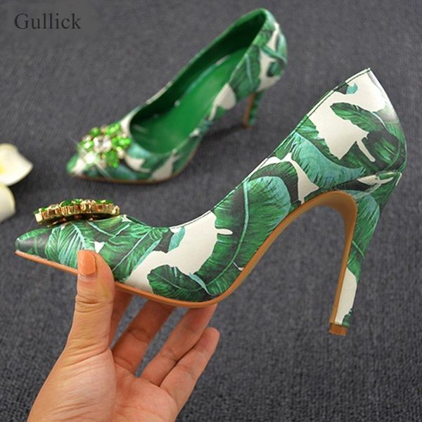 woman floral gem crystal green banana leafs printing pumps pointed toe slip-on stiletto heel wedding dress heels shoes, Black
woman floral gem crystal green banana leafs printing pumps pointed toe slip-on stiletto heel wedding dress heels shoes, Black