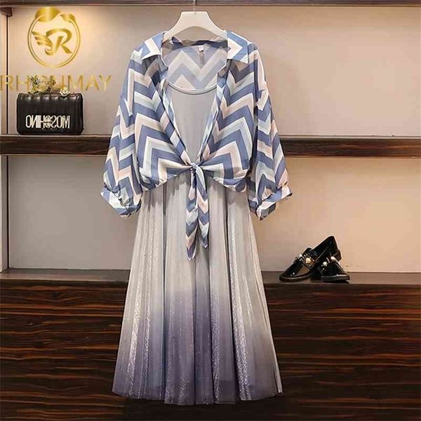 fashion summer women lantern sleeve turn down chiffon shirt + midi contrast a line spaghetti strap dress two pieces sets 210520, White
fashion summer women lantern sleeve turn down chiffon shirt + midi contrast a line spaghetti strap dress two pieces sets 210520, White