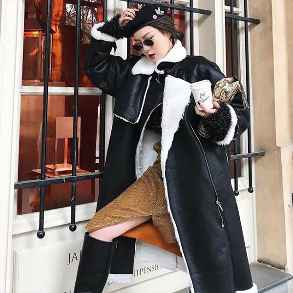 women's fur & faux getspring women winter jacket suede black overcoat thickened motorcycle long coat warm fashion 1 h5eq
women's fur & faux getspring women winter jacket suede black overcoat thickened motorcycle long coat warm fashion 1 h5eq