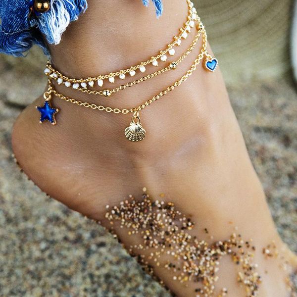 anklets boho shell starfish ankle bracelet female fashion jewelry accessories 3 pieces for women 2021 leg, Red;blue
anklets boho shell starfish ankle bracelet female fashion jewelry accessories 3 pieces for women 2021 leg, Red;blue