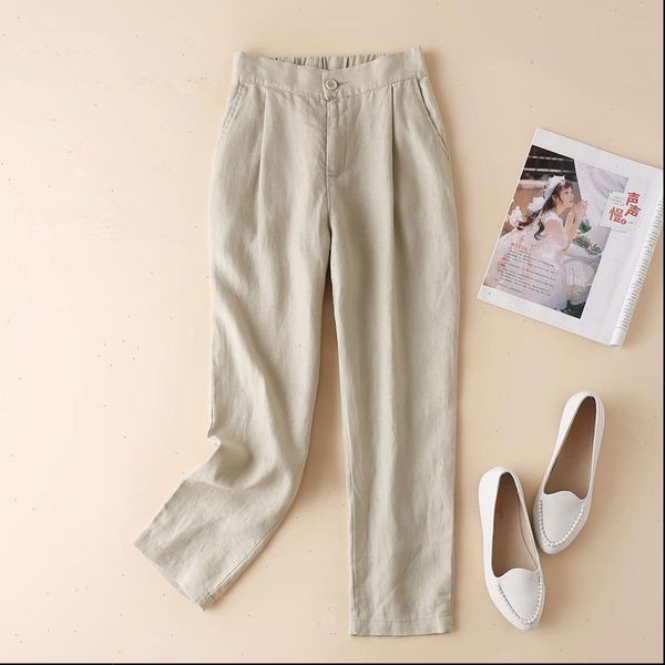 spring korea women pants fashion plus size all match casual solid cotton linen harem elastic waist ankle length d150, Black;white
spring korea women pants fashion plus size all match casual solid cotton linen harem elastic waist ankle length d150, Black;white