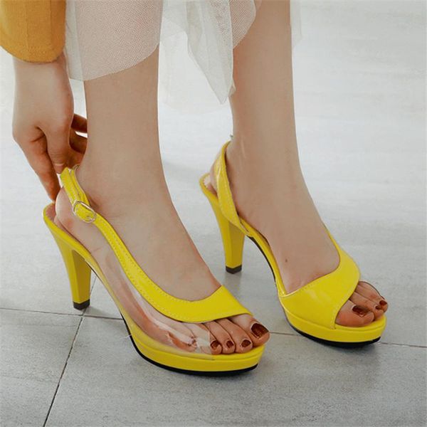 transparent high heel sandals open toe slingback women shoes strappy pvc patent summer sandles spike heels dress wedding, Black
transparent high heel sandals open toe slingback women shoes strappy pvc patent summer sandles spike heels dress wedding, Black