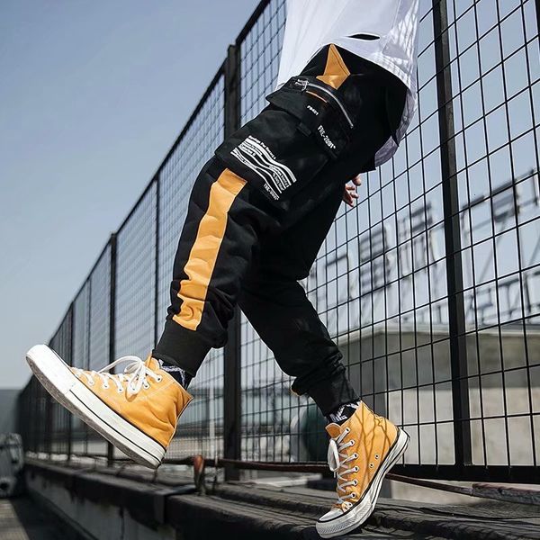 men's pants summer men fashion trend ankle length casual loose-legged harlan overalls z56j, Black
men's pants summer men fashion trend ankle length casual loose-legged harlan overalls z56j, Black