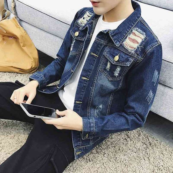 men's jackets wholesale autumn winter casual cowboy streetwear thick warm ripped hole men korean loose denim jacket jaqueta mascul, Black;brown
men's jackets wholesale autumn winter casual cowboy streetwear thick warm ripped hole men korean loose denim jacket jaqueta mascul, Black;brown