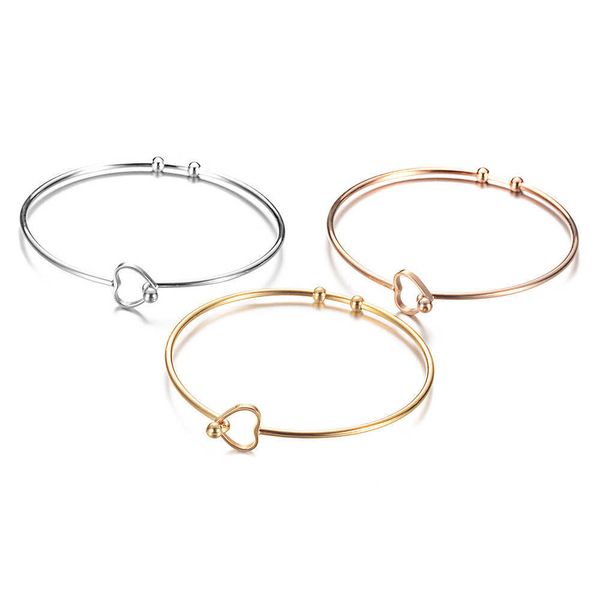 60mm 2mm thick stainless steel hearts beads bangle bracelet cuff expandable opening bangle 3 colors one piece q0719, Black
60mm 2mm thick stainless steel hearts beads bangle bracelet cuff expandable opening bangle 3 colors one piece q0719, Black