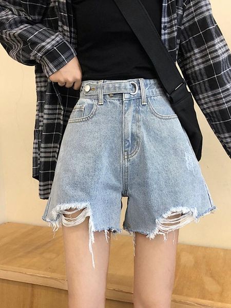 fashion ripped frayed hole denim shorts summer women high waist jeans women's, White;black
fashion ripped frayed hole denim shorts summer women high waist jeans women's, White;black