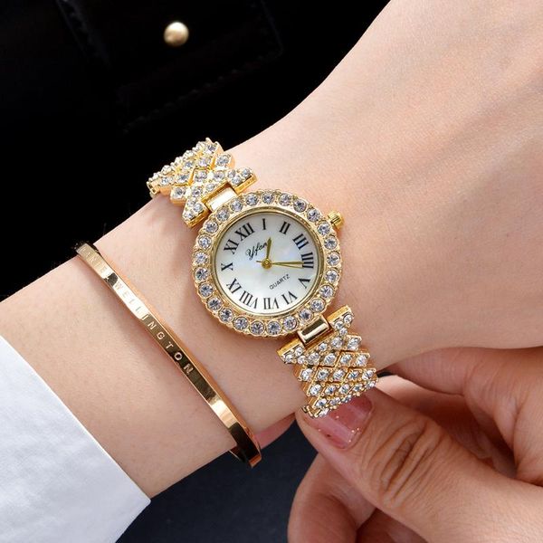 wristwatches luxury gold bracelet stainless steel belt quartz clock watches for women fashion rhinestone ladies wristwatch number dial, Slivery;brown
wristwatches luxury gold bracelet stainless steel belt quartz clock watches for women fashion rhinestone ladies wristwatch number dial, Slivery;brown