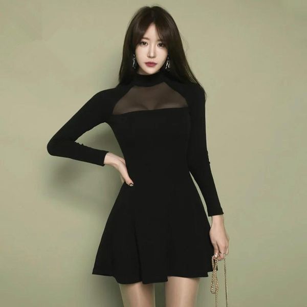 casual dresses summer fashion dress women mesh patchwork a-line female long sleeve slim, Black;gray
casual dresses summer fashion dress women mesh patchwork a-line female long sleeve slim, Black;gray
