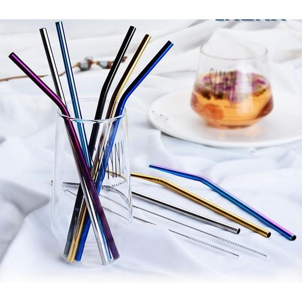 drinking straws stainless steel straw straight bent reusable brush metal with cleaner set party bar accessory
drinking straws stainless steel straw straight bent reusable brush metal with cleaner set party bar accessory